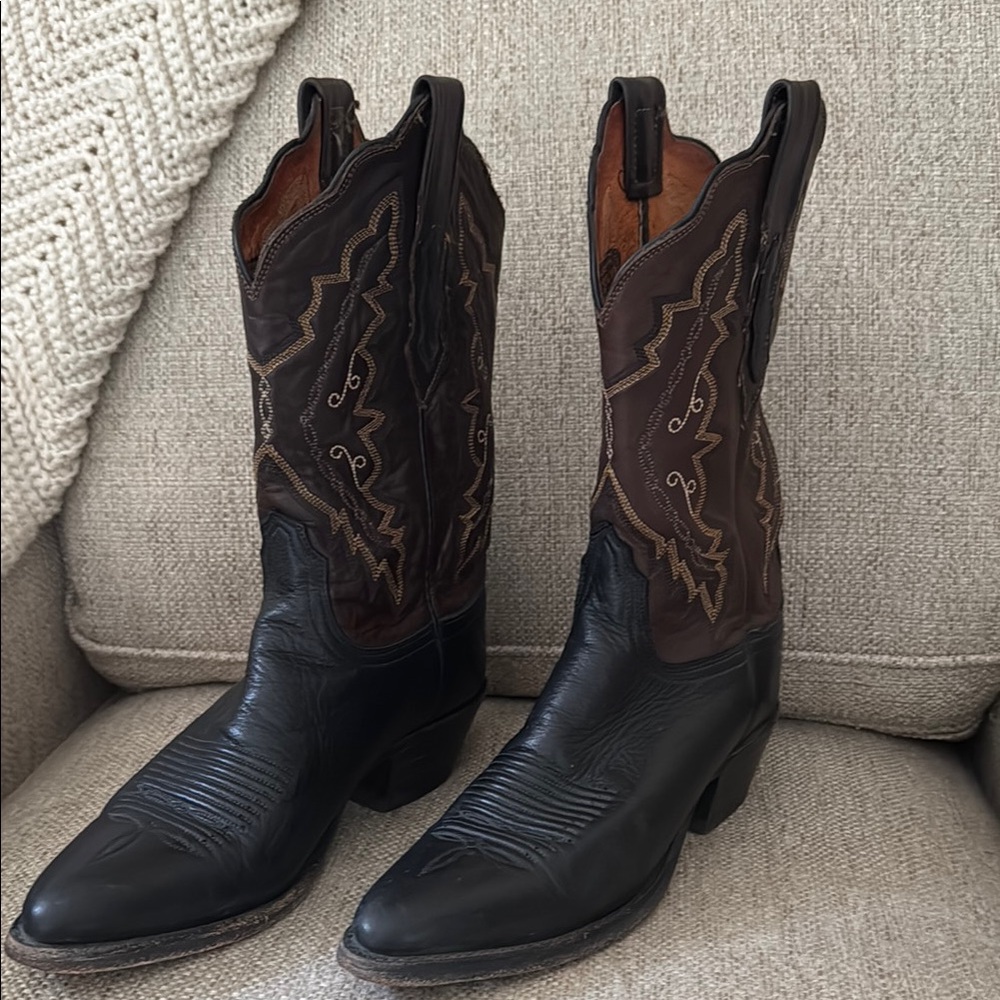 Lucchese Black and Brown Cowboy & Western Boots